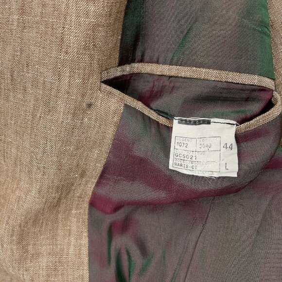 Ermenegildo Zegna Linen Italy Made Blazer Sport Coat Jacket Men's 44 L Long - Picture 4 of 11